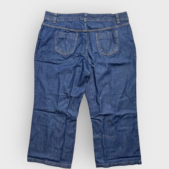 Woman Within 22W Petite Straight Leg Jeans Dark Wash Denim Plus Comfort Everyday - Picture 6 of 6